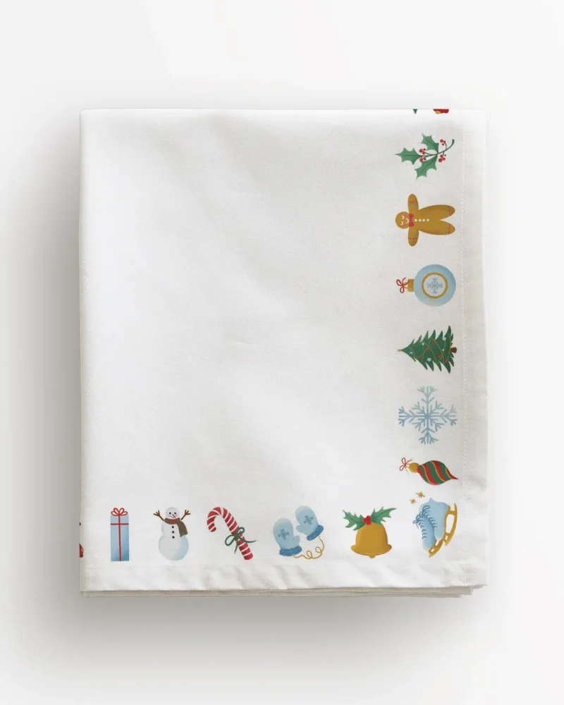 Obrus świąteczny minimalistyczne święta 100x100 cm