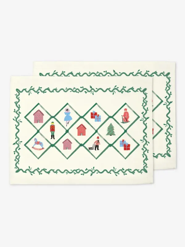 Podkładki świąteczne Retro wieniec 35x45 cm
