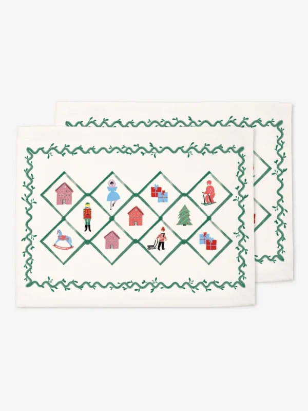 Podkładki świąteczne Retro wieniec 35x45 cm