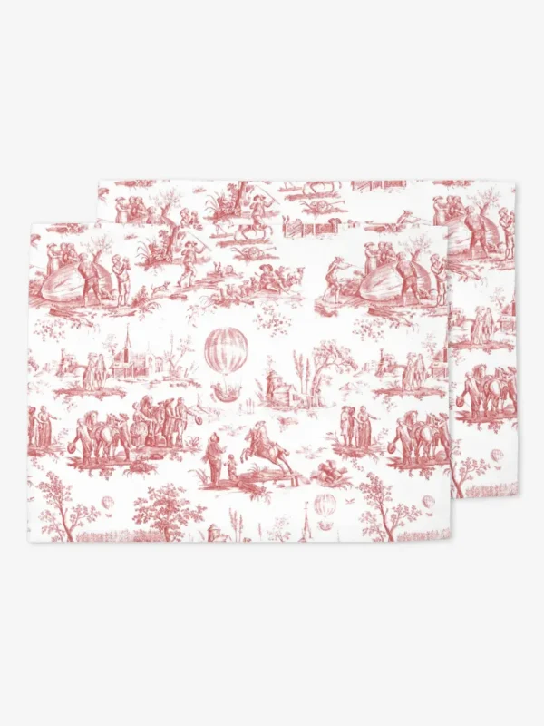Podkładki Czerwony Toile de Jouy 35x45 cm