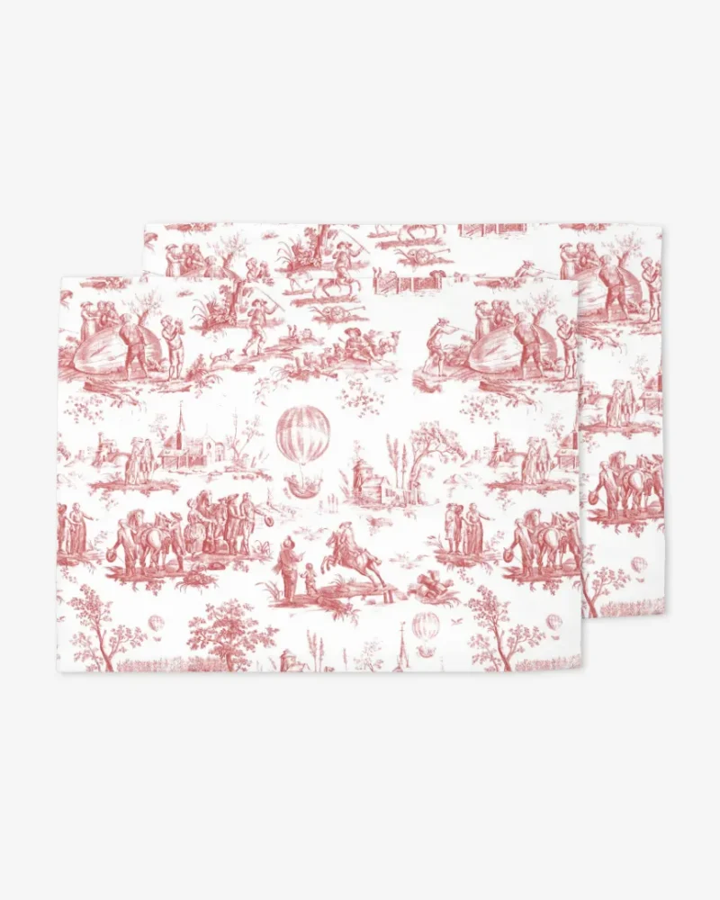 Podkładki Czerwony Toile de Jouy 35x45 cm
