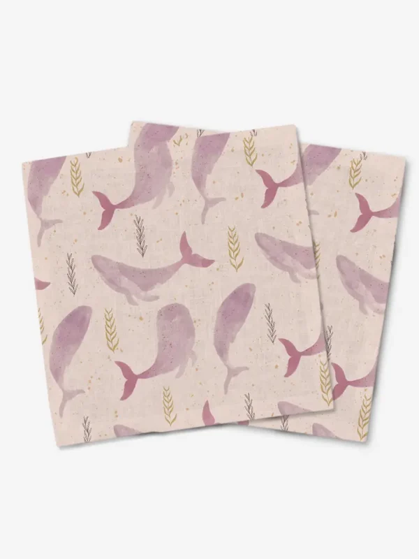 Serwetki Pink whales 40x40 cm
