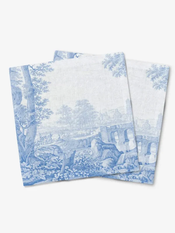 Serwetki Niebieski Toile de Jouy 40x40 cm