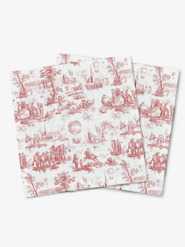 Serwetki Czerwony Toile de Jouy 40x40 cm