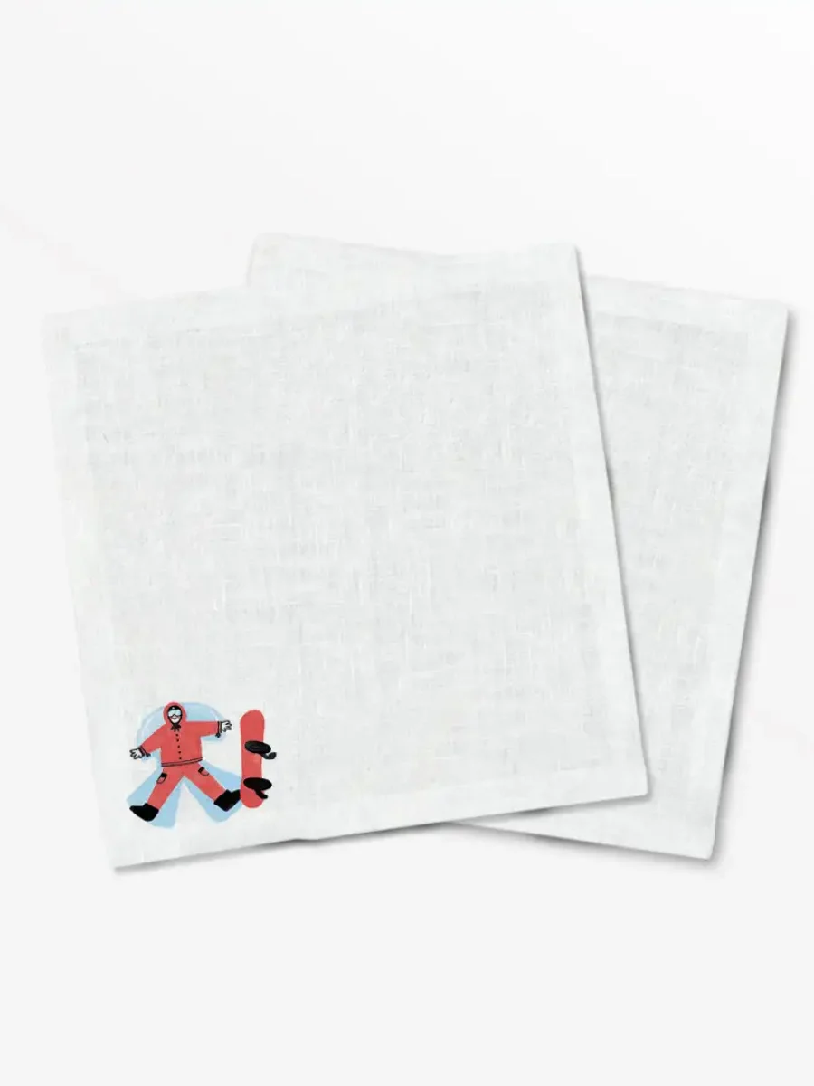 Serwetki świąteczne Snowboardzistka 40x40 cm