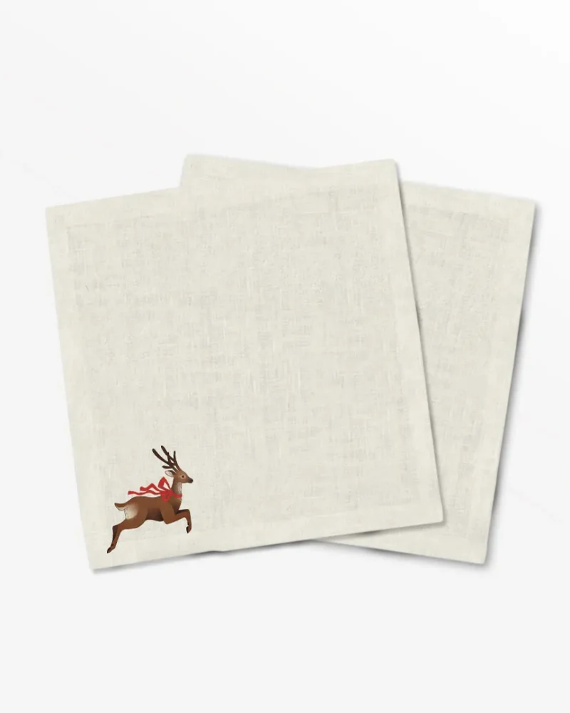 Serwetki świąteczne retro renifer 40x40 cm