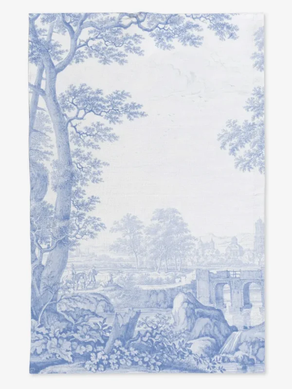 Ręcznik kuchenny Niebieski Toile de Jouy 50x70 cm