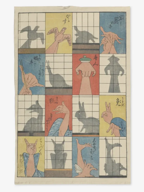 Ręcznik kuchenny Eight Shadow Figures Utagawa Hiroshige 50x70 cm