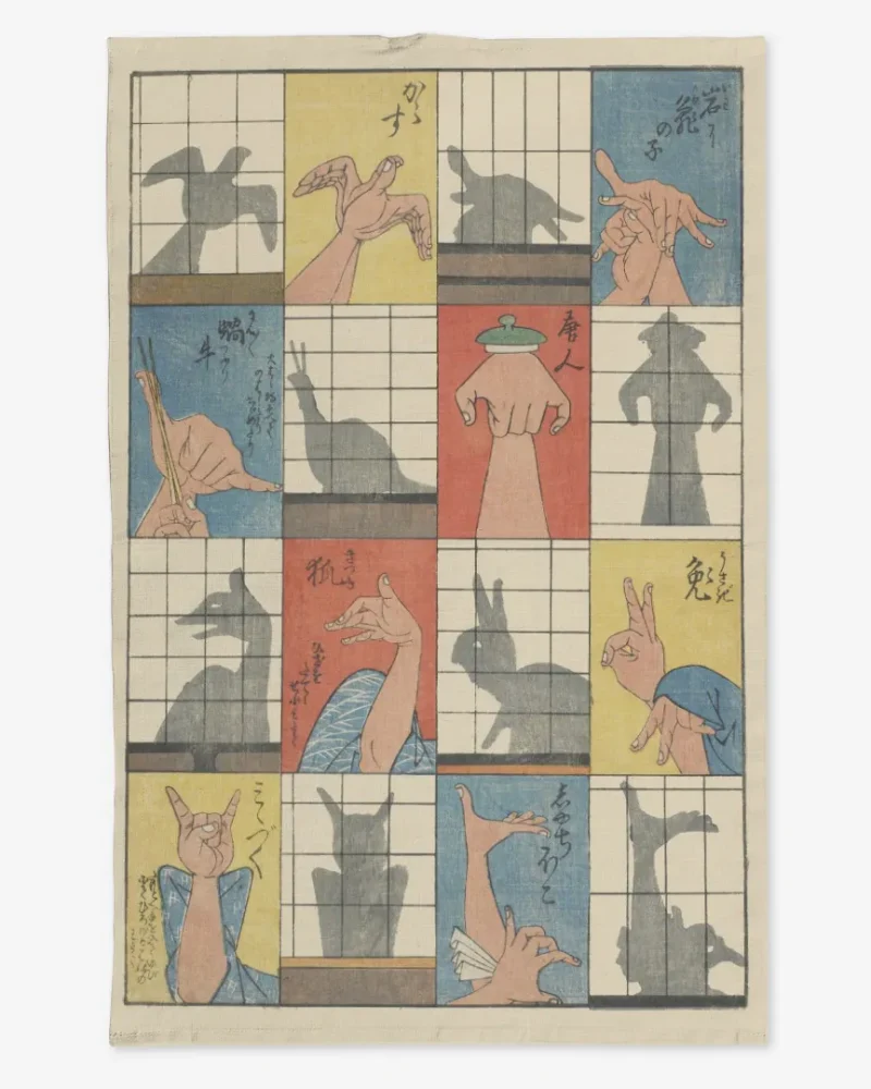 Ręcznik kuchenny Eight Shadow Figures Utagawa Hiroshige 50x70 cm